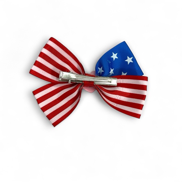 Americana 🇺🇸 Hair Bows and USA Bracelet Set - Picture 4 of 8